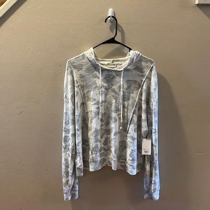 SO white/gray camo cozy hoodie